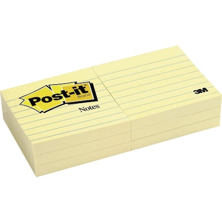 Post-It Notes, Post-It, 3X3, 6Pk, Lined MMM6306PK